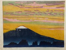 「三十六富士 河口湖黄昏」