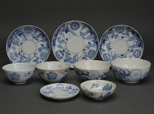 平戸焼 染付 茶碗 皿