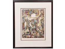 「横笛」リトグラフ