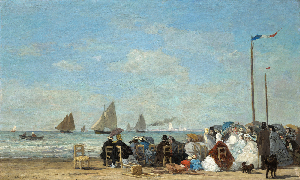 Beach Scene at Trouville (トルーヴィルの浜）