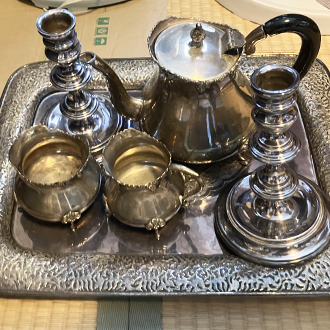 シルバー製品 食器　買取画像 銀工芸銀