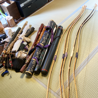 弓道具 まとめて 買取画像 現場画像